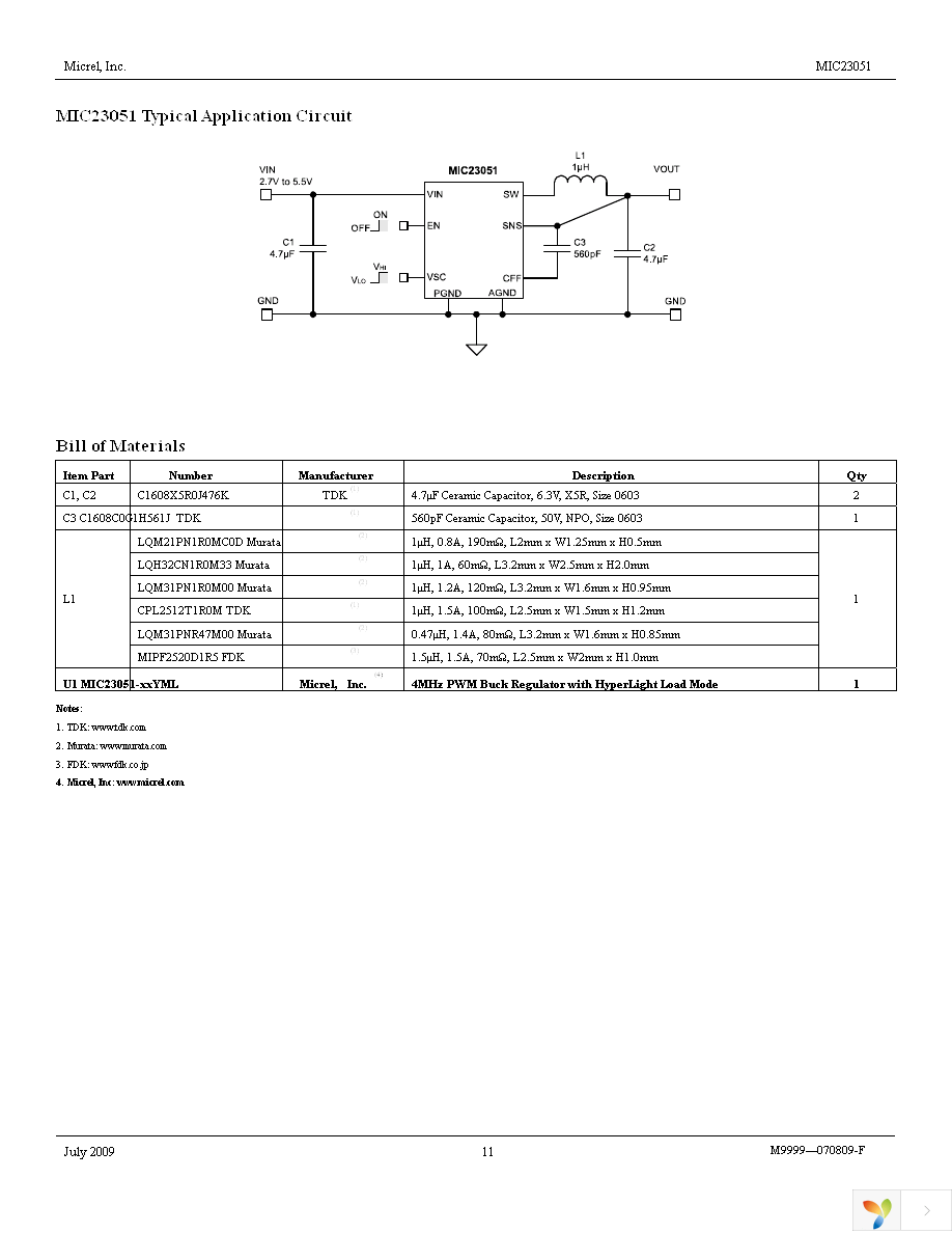 MIC23051-CGYML TR Page 11